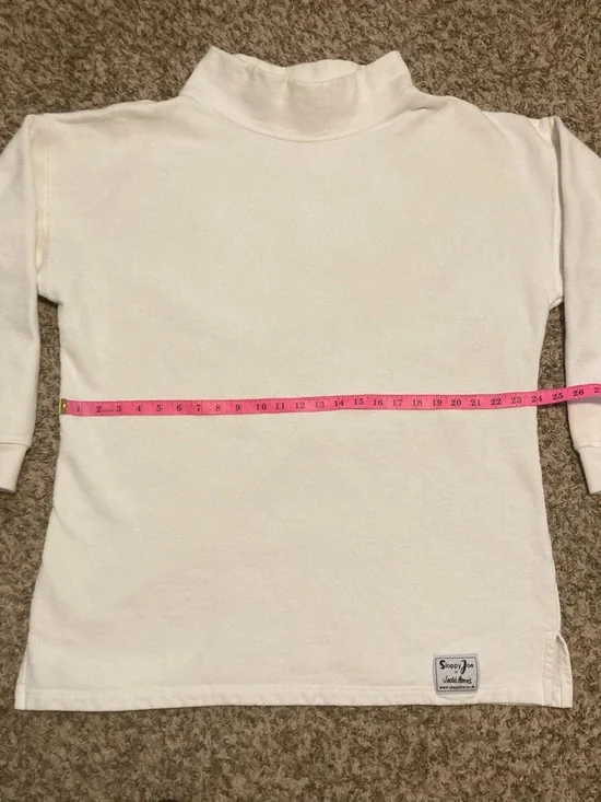 Sloppy Joe UK 100% Organic Cotton High Neck Sweatshirt, Sz 3 L/XL Oversized Boxy - Picture 7 of 16